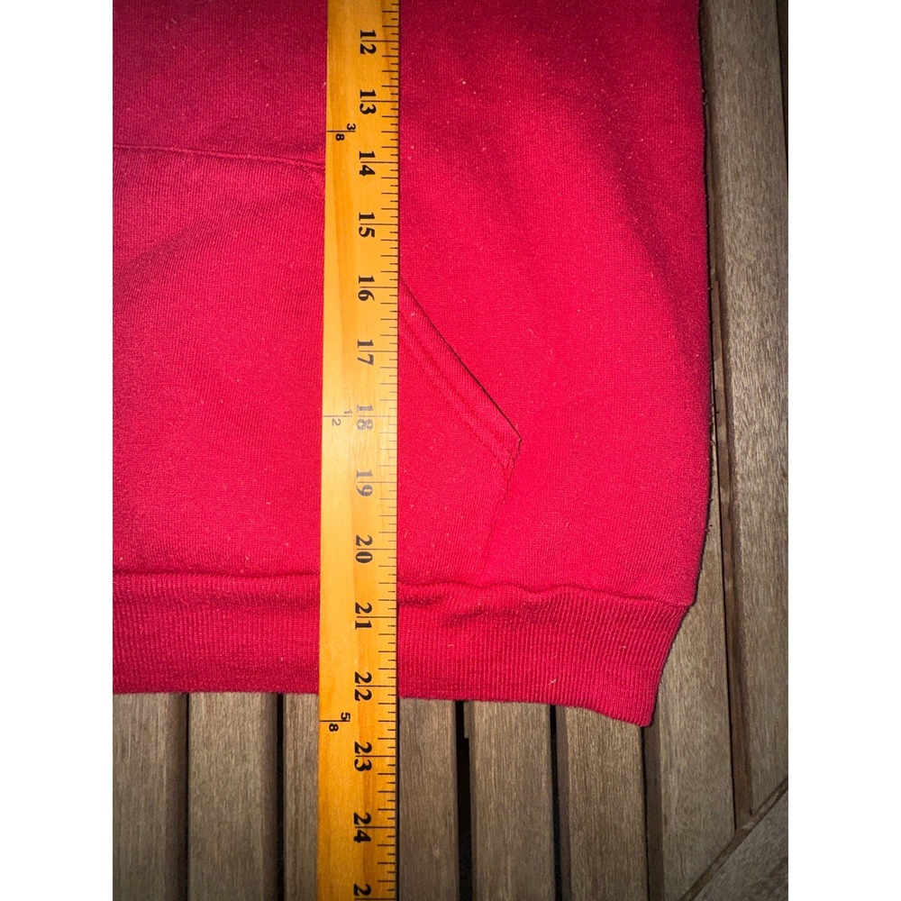 Vintage 80s Russell Athletic Beta Theta Pi Hoodie Red Stitched Greek Letters M - Picture 6 of 7